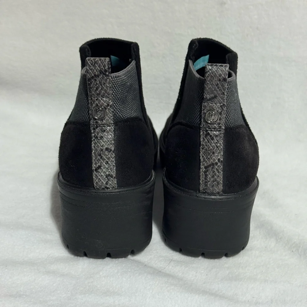 BZees Women's Boston Boots Ankle Booties Comfort Black Size 6.5 - Picture 3 of 8